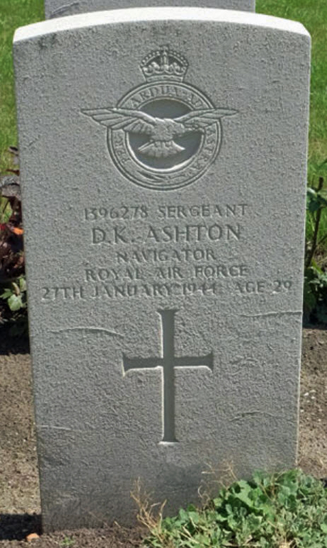 Sgt Derek Kilgour Ashton<br /><br /><br />died on active duty - 27.1.1944